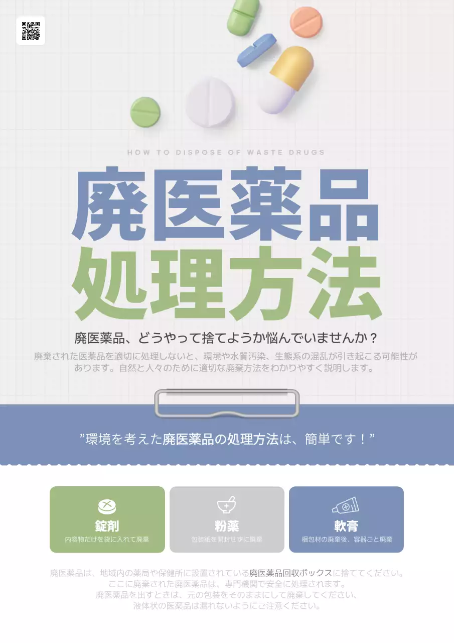 カラフル シンプル 医薬品 パンフレット ポスター