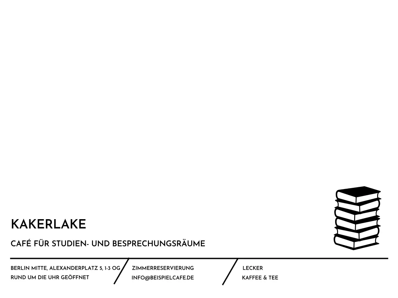 Klares, informatives Design mit einem zielgerichteten Gefühl