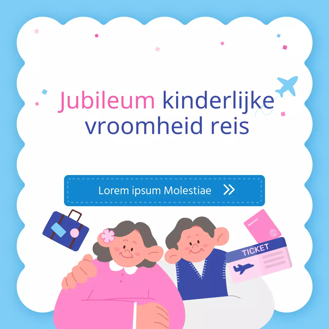 Roze en blauwe vroomheidstochten promoten