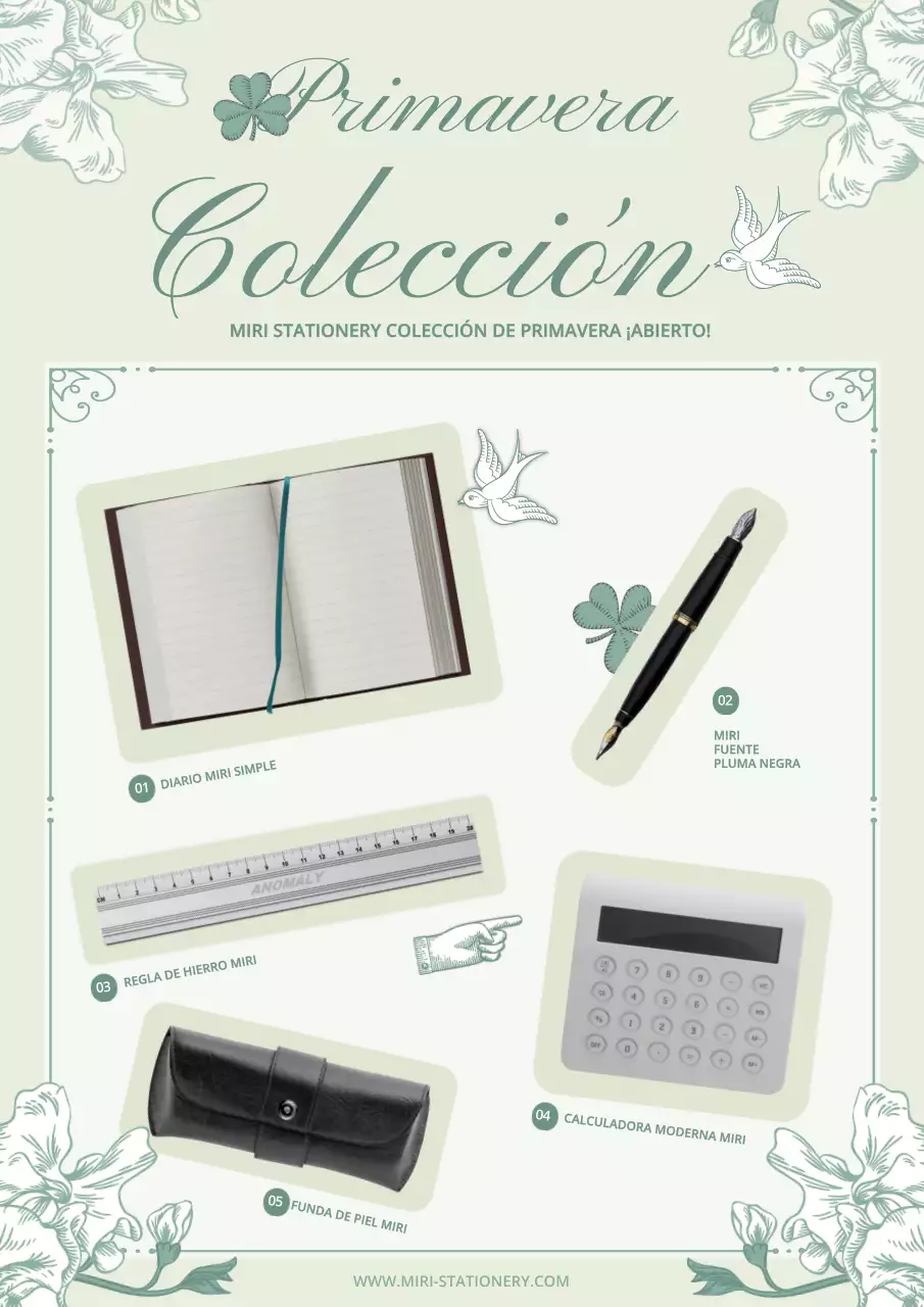 Promocione artículos de papelería vintage rebajados en chartreuse y verde