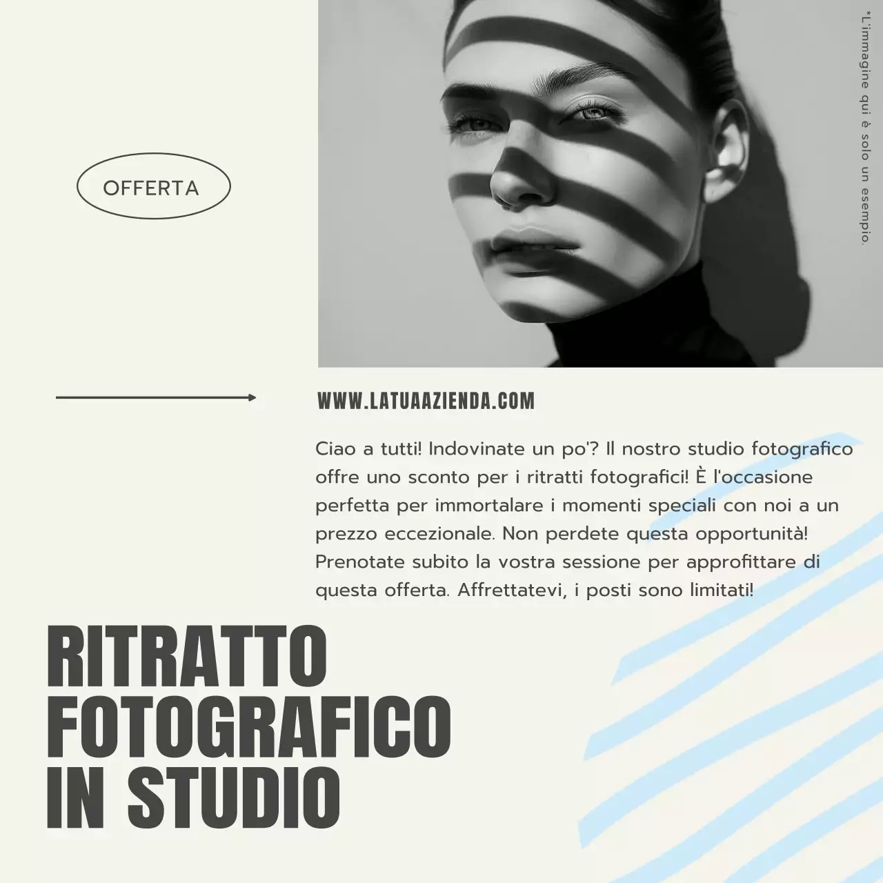 Studio fotografico moderno di tendenza grigio e blu