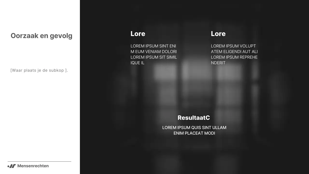 Zwart-wit, eenvoudig maar krachtig rapport voor NGO's