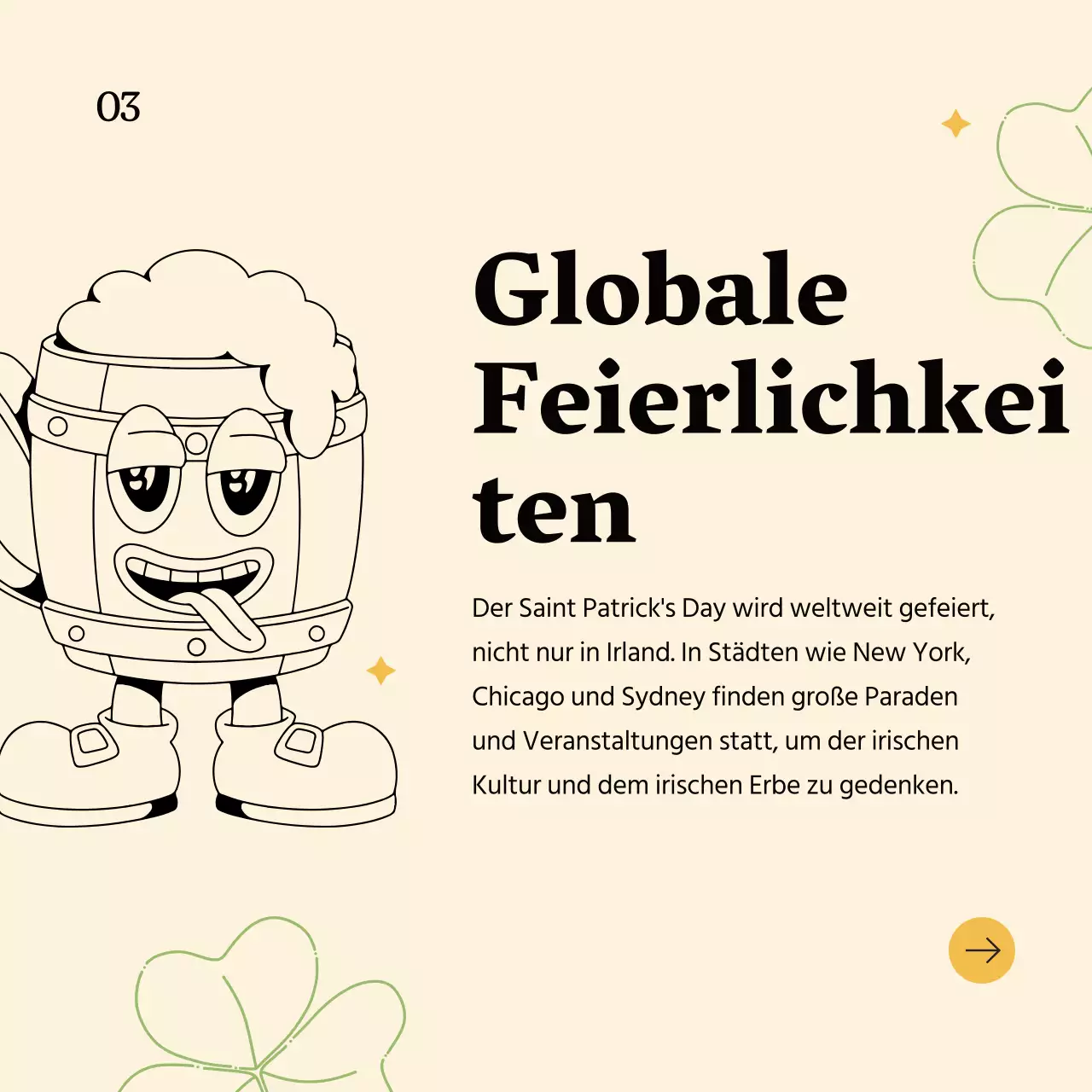 Grün und Beige Einfache St. Patrick Day's Story Werbung