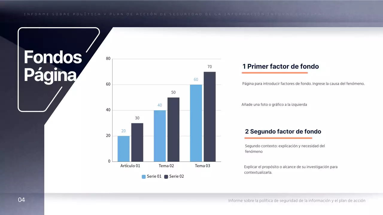 Un sencillo informe corporativo en azul marino