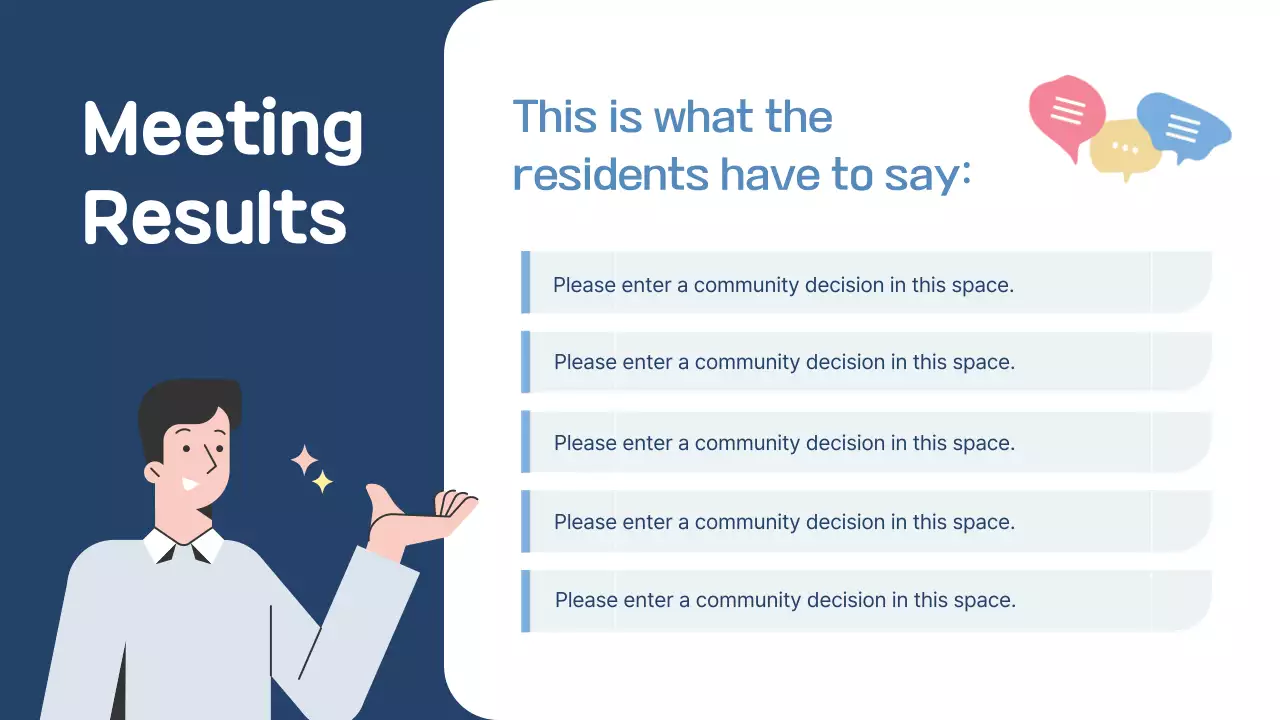 블루 모던 커뮤니티 초대 프레젠테이션