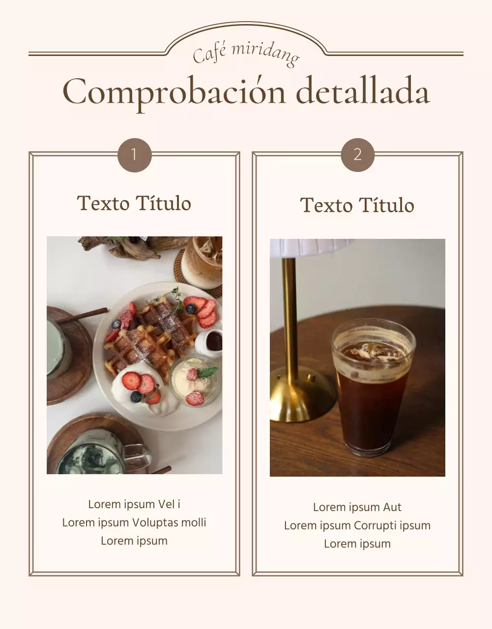 Promover una cafetería-panadería de concepto vintage en marfil y beige