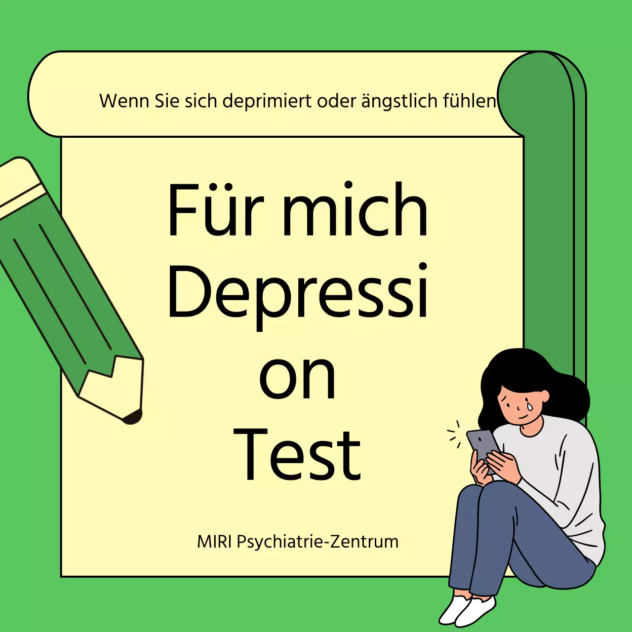 Ein einfacher grün-gelber Test zur Selbsteinschätzung von Depressionen post