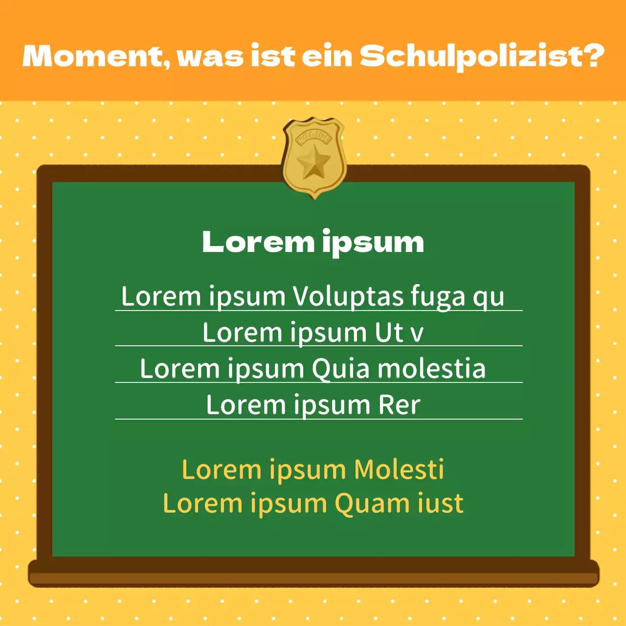 Eine hübsche gelb-orangefarbene Kampagne zur Beratung über Gewalt an Schulen