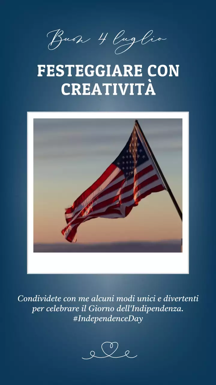  Avviso di evento 4 luglio Blue and White Basic