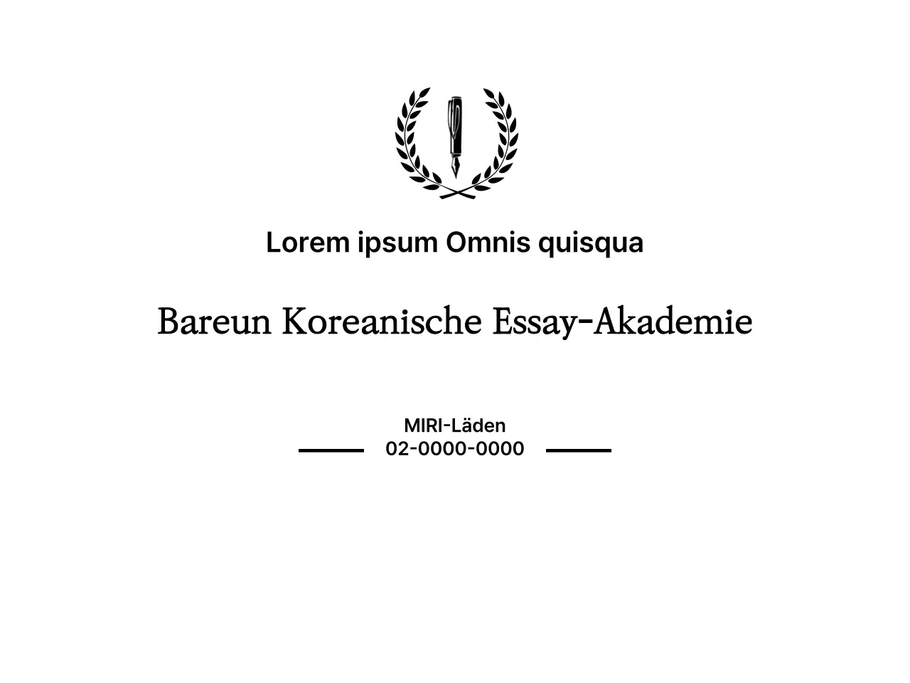 Das Design der Schule vermittelt Gewicht mit einer klaren Schriftanordnung