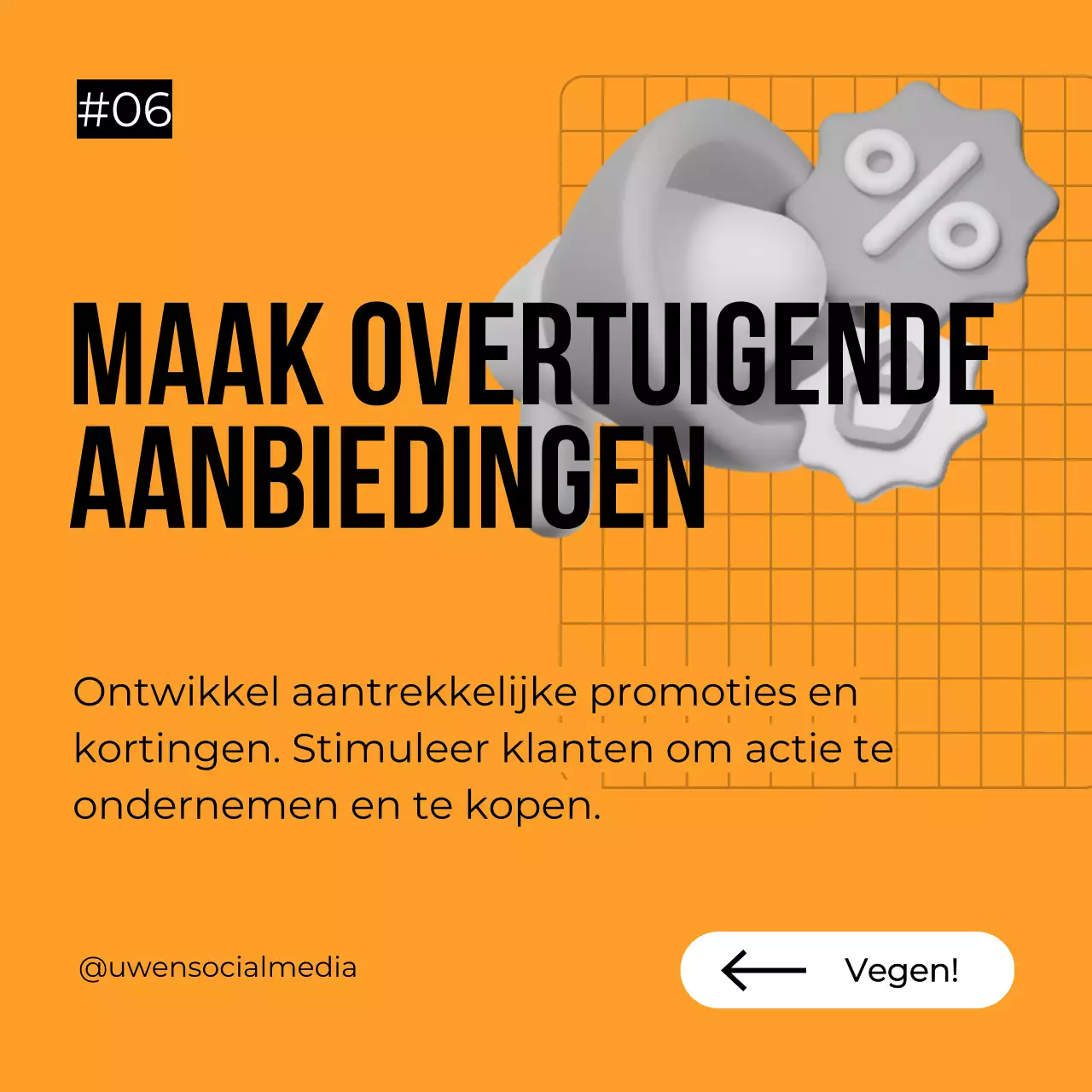 Oranje en grijze gedurfde verkoopstrategie voor kleine bedrijven