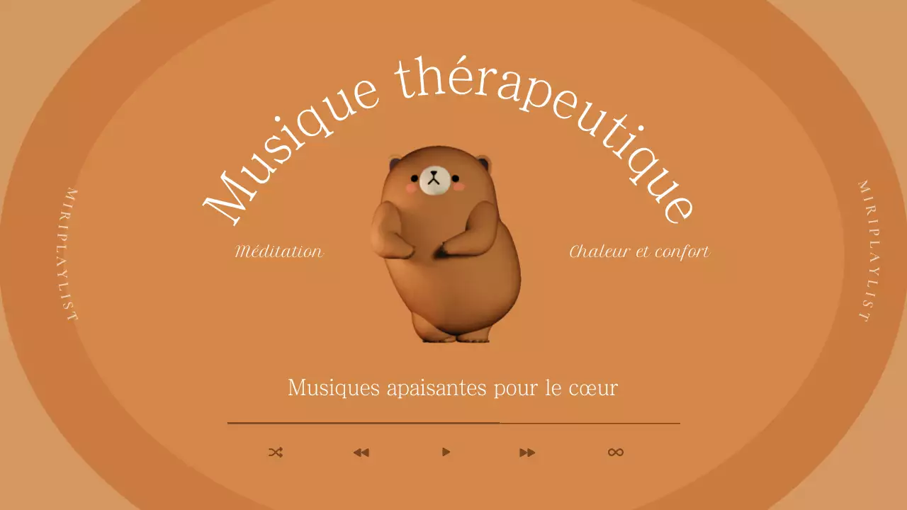 Couverture de la liste de lecture pour la dépression simple et la pleine conscience en marron et beige