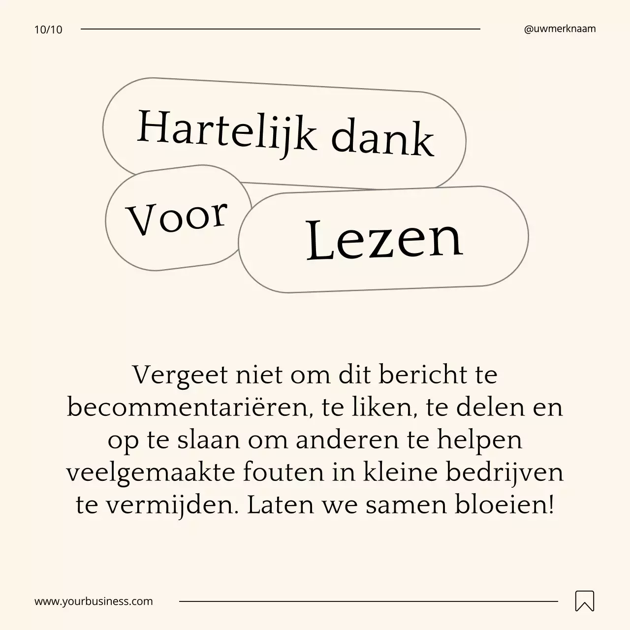 Beige en zwarte minimalistische zakelijke tips voor zelfgroei