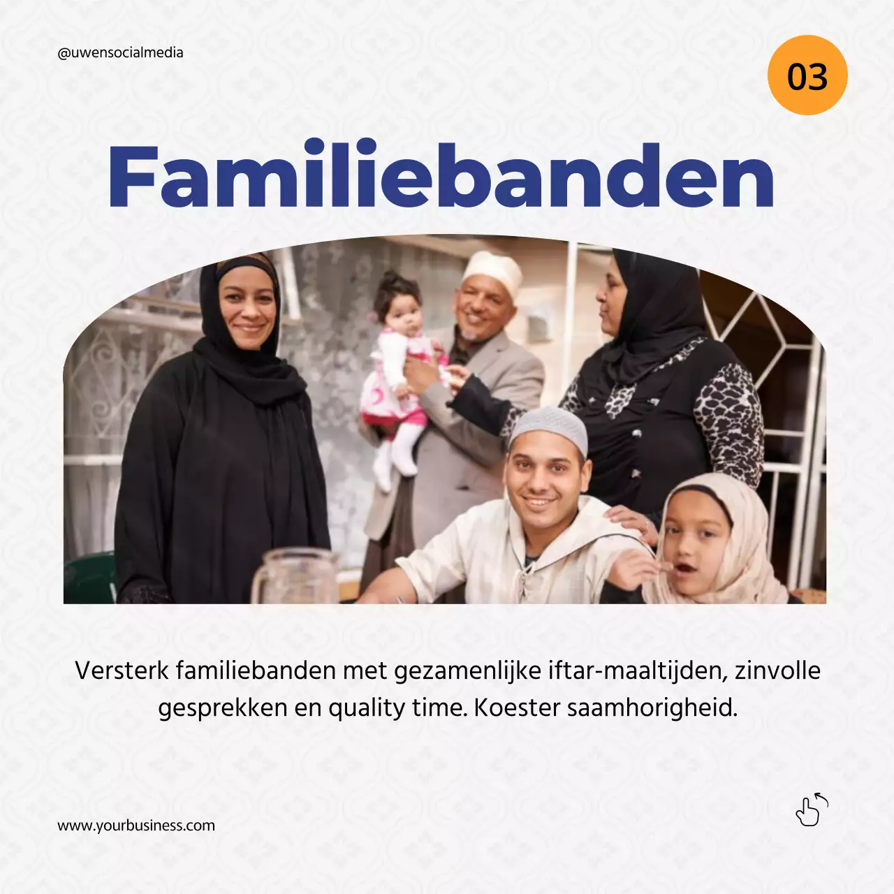 Blauw Oranje Eenvoudige Ramadan Tips Gids