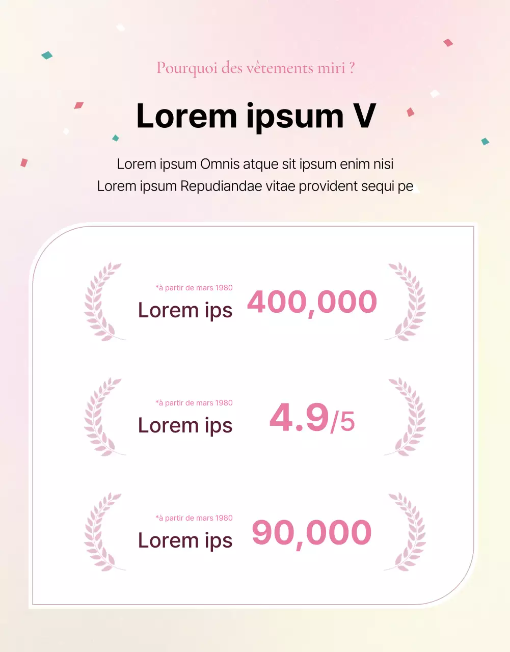 Promouvoir un détail de mode branché intro en rose