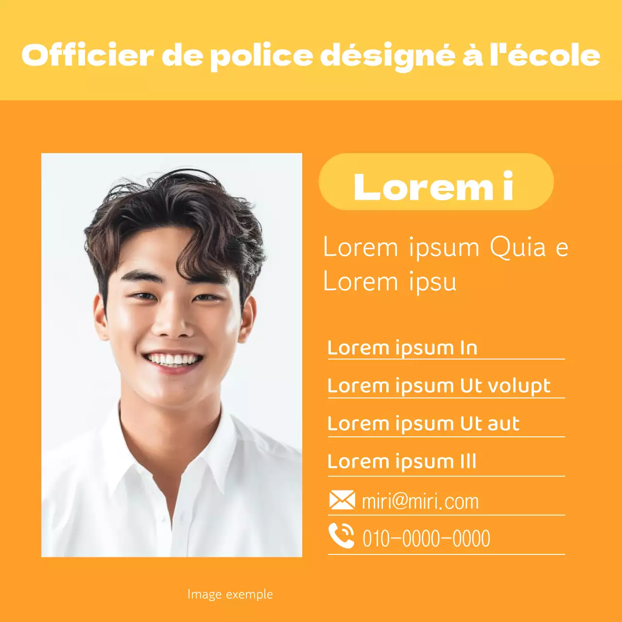 Une jolie campagne jaune et orange d'information sur la violence à l'école