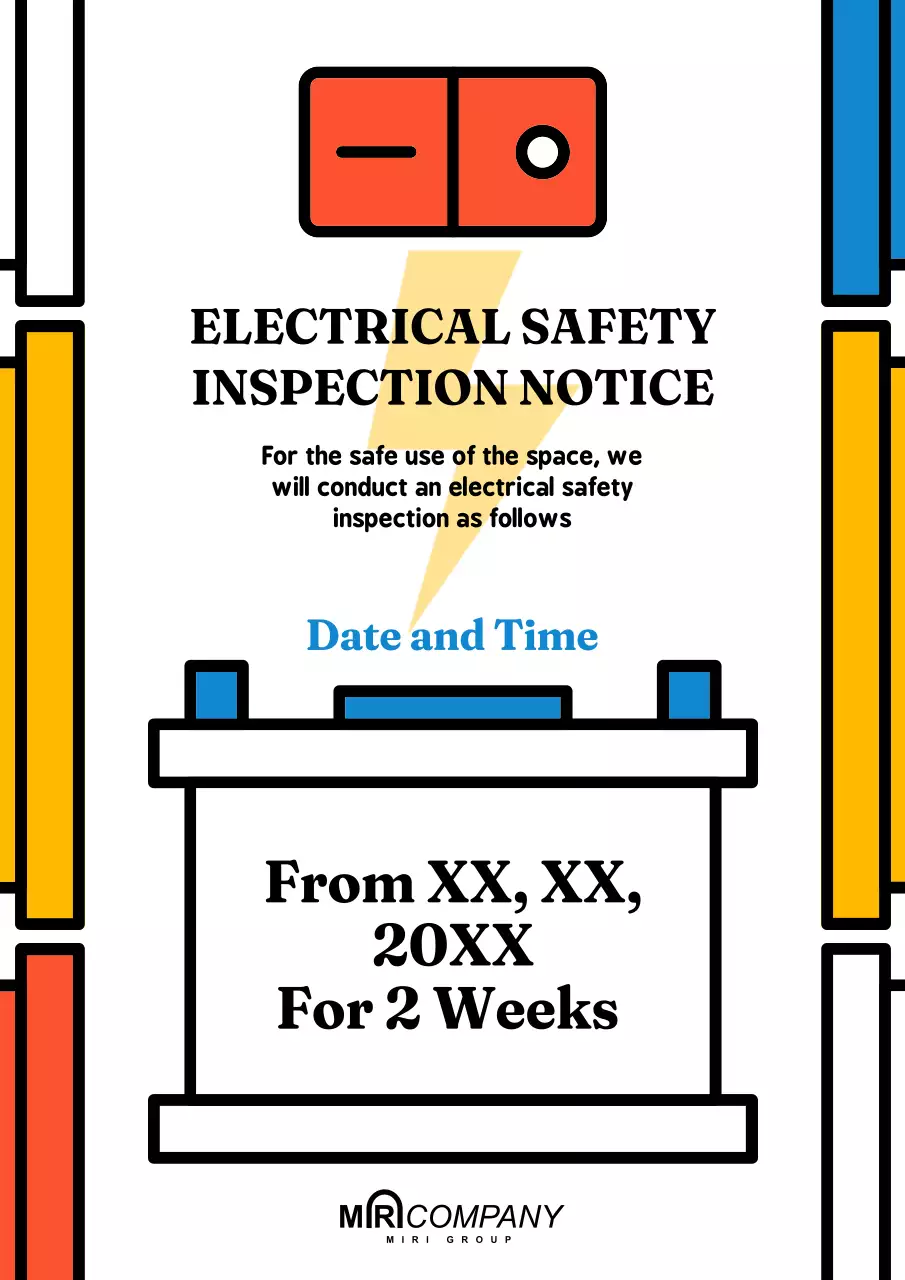 Colorful Modern Safety Announcement Poster