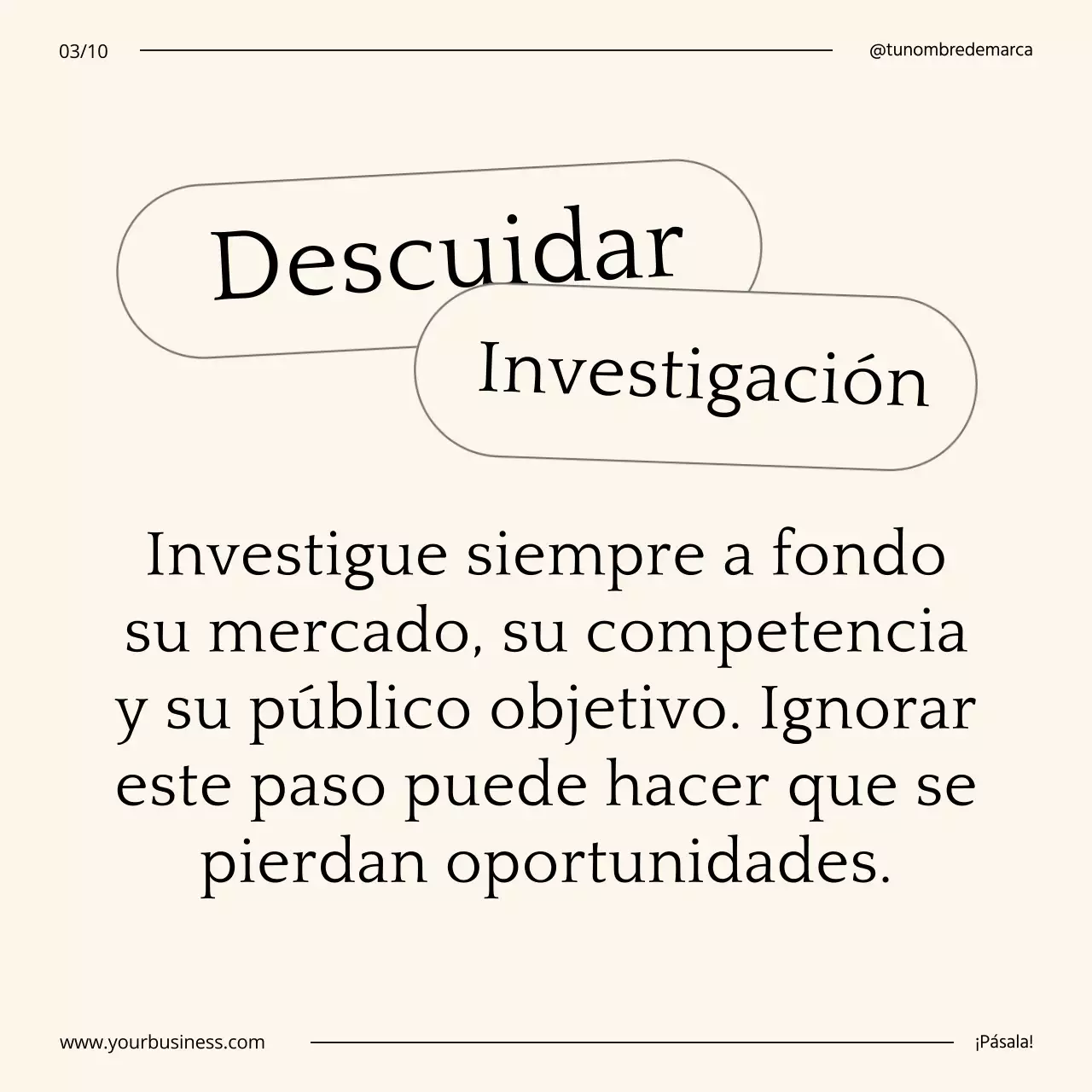 Guía de consejos para el autocrecimiento empresarial minimalista en beige y negro