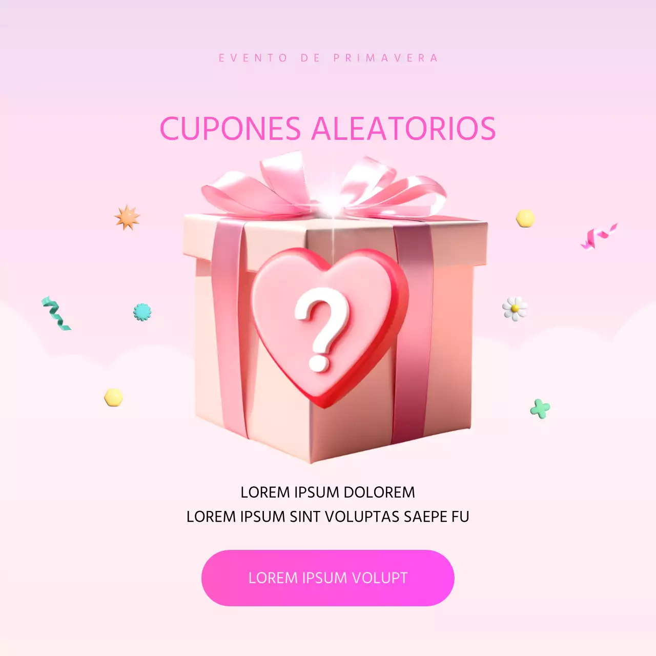 Un moderno anuncio de rebajas de primavera en rosa y morado