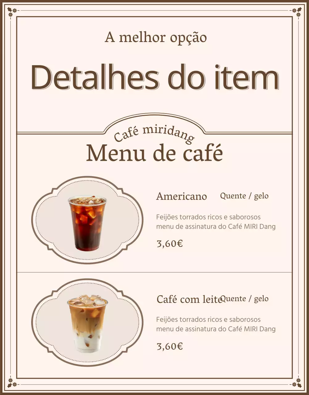Descrições de pormenores de produtos ou anúncios para páginas de pormenores vintage em marfim e bege