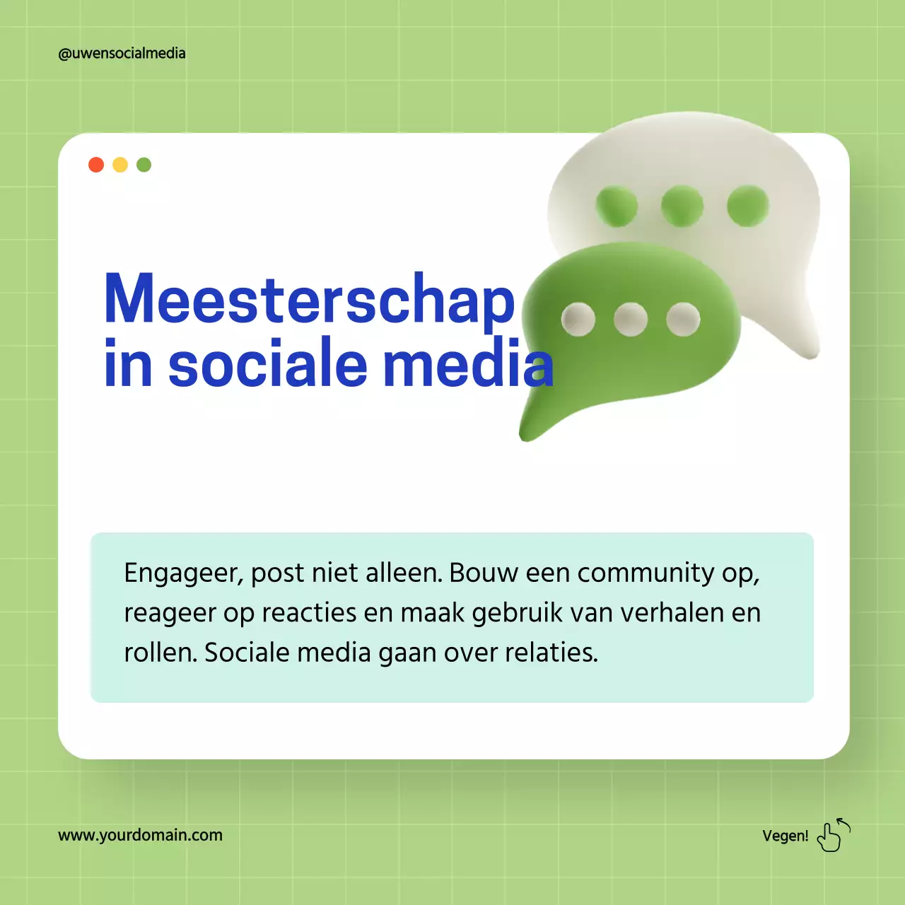 Groen en Blauw Eenvoudige Digitale Marketing Tips Gids Strategie