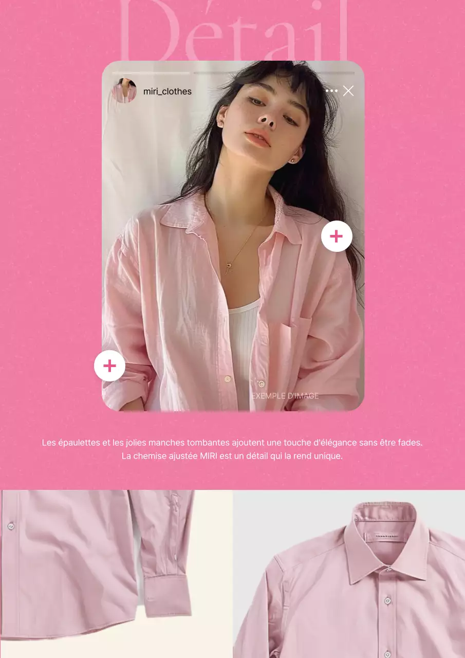 Promouvoir la mode printanière en rose Description du produit