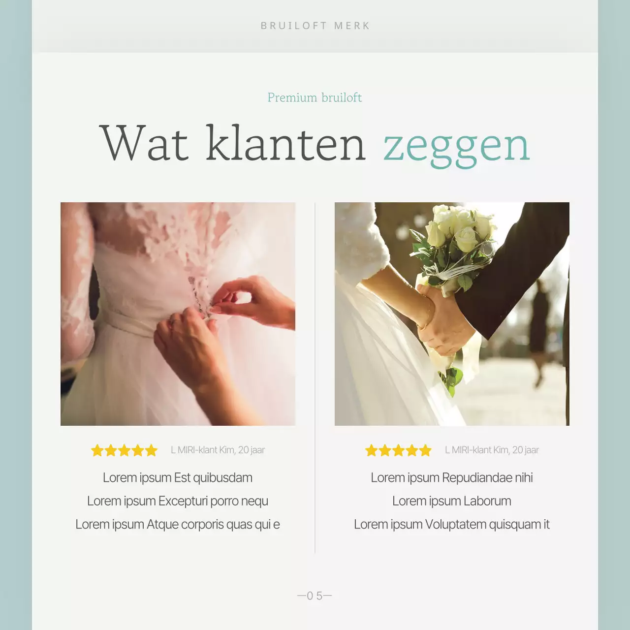 Promoot een eenvoudig trouwmerk in lichtblauw