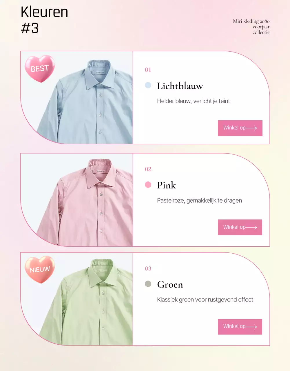 Kitscherige mode in geel en roze Gedetailleerde productbeschrijvingen promoten