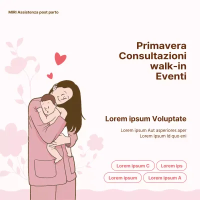 Promuovere un semplice evento di maternità a domicilio in rosa e marrone