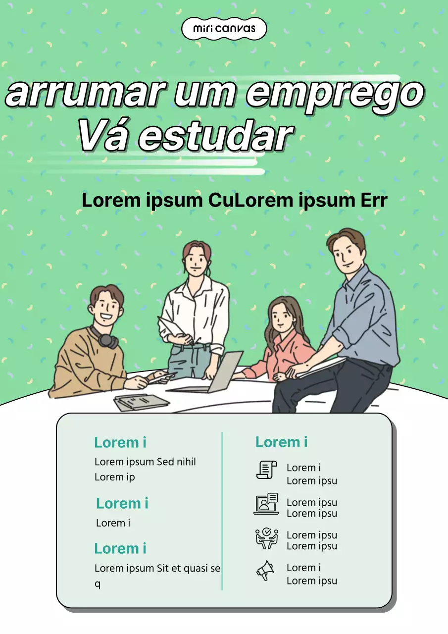 Um anúncio de recrutamento giro, de cor chartreuse, para a colaboração entre a indústria e a academia