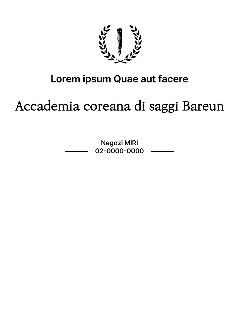 Il design della scuola trasmette peso con una disposizione pulita dei caratteri.