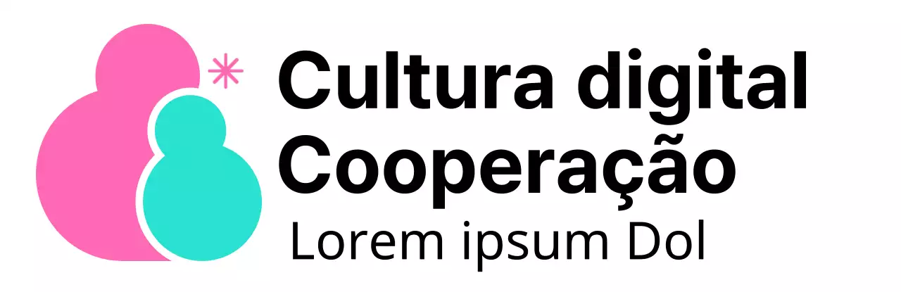 Logótipo concetual para uma associação de instituições de ensino em cor-de-rosa e menta
