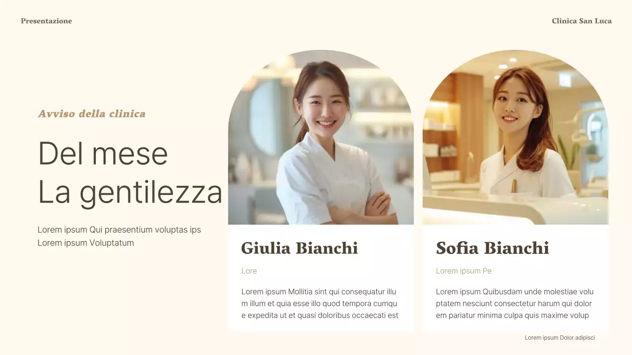 Annuncio di una lussuosa clinica dermatologica in marrone e beige