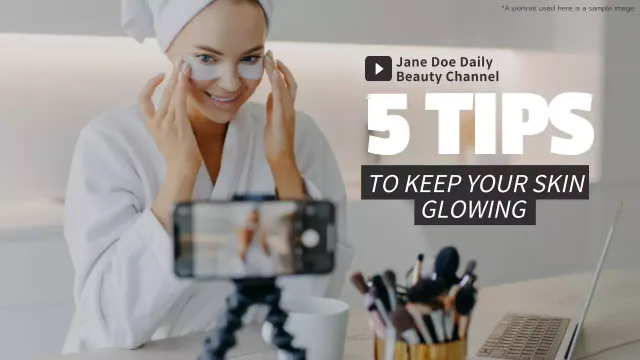 White Modern Skincare Vlog YouTube Thumbnail