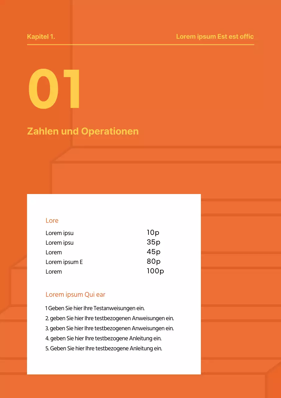 Niedliche gelbe und orangefarbene Mathebuchhülle