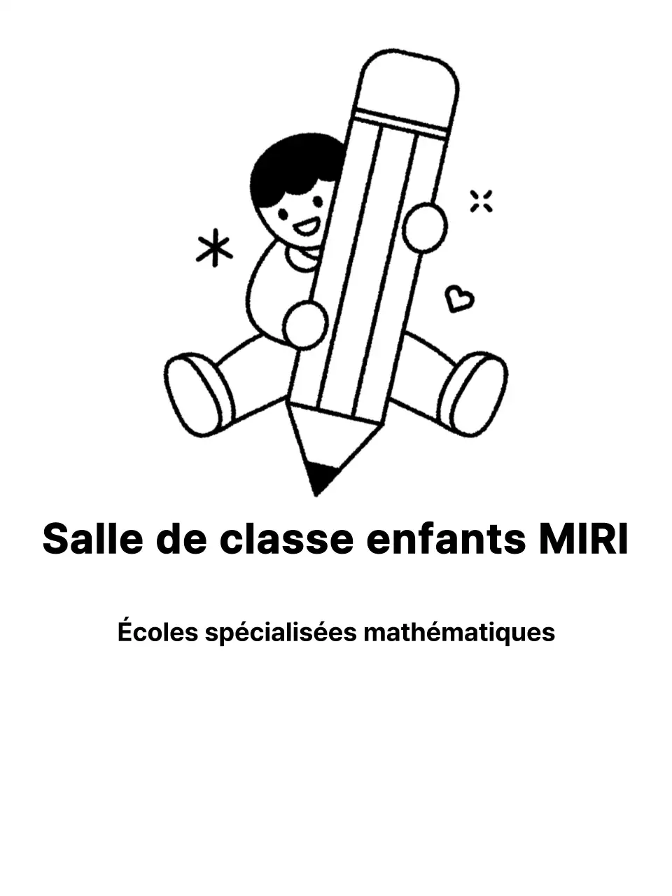 Dessin promotionnel pour une académie avec un enfant tenant un crayon