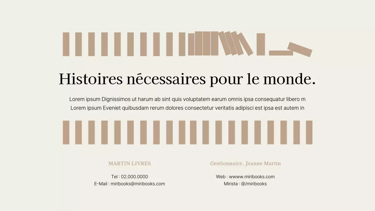 Une proposition de livre simple en marron et beige
