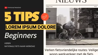 Zwart en geel moderne tips voor fietsen naar het werk videogids