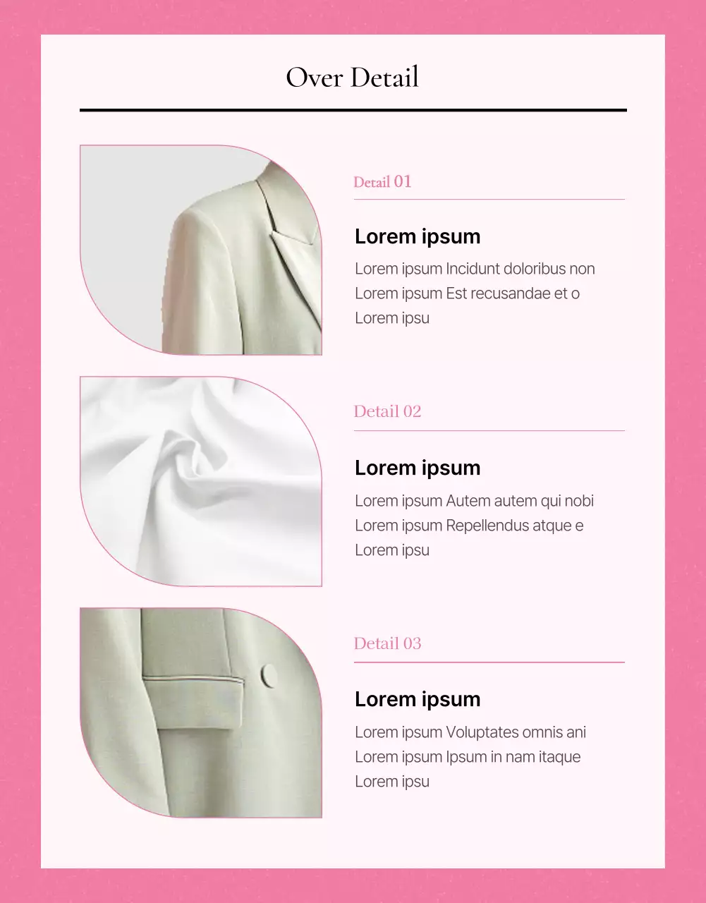 Promoot productpagina's voorjaarsmode in roze