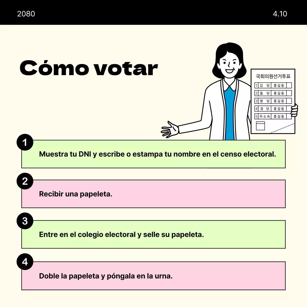 Una guía beige y minimalista para votar en las elecciones parlamentarias