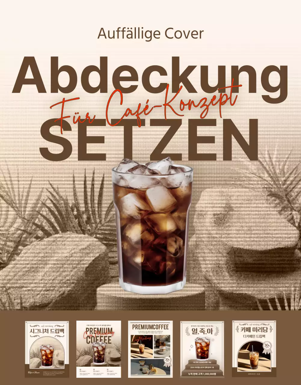 Vintage Café Bäckerei Anzeige in Elfenbein und beige