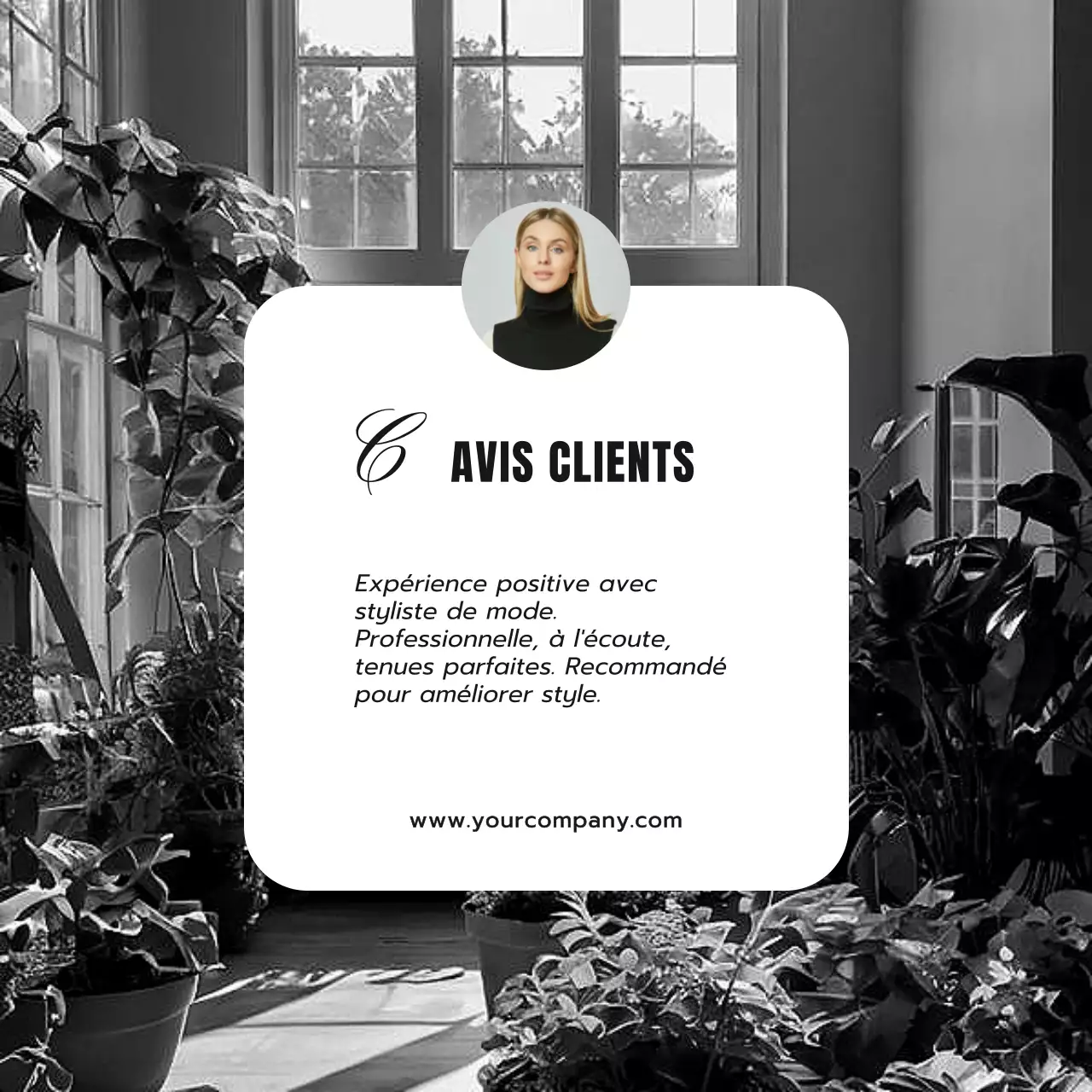 Service de stylisme de mode minimal gris et noir Annonce