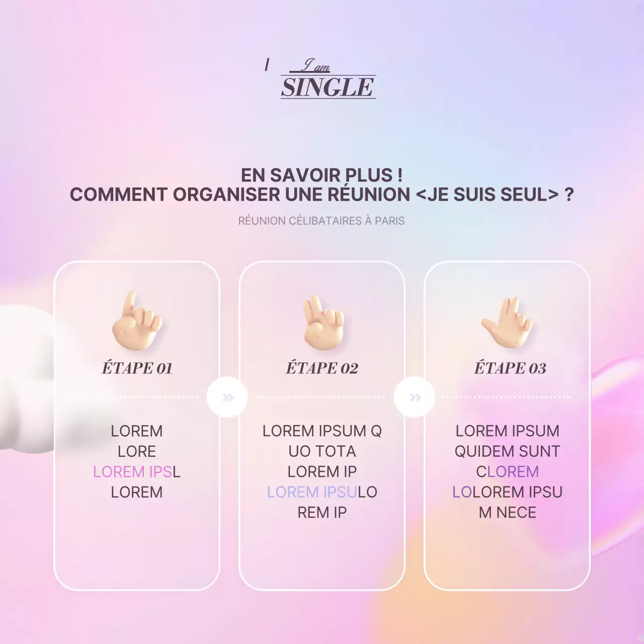 Promouvoir une réunion municipale rose et lavande