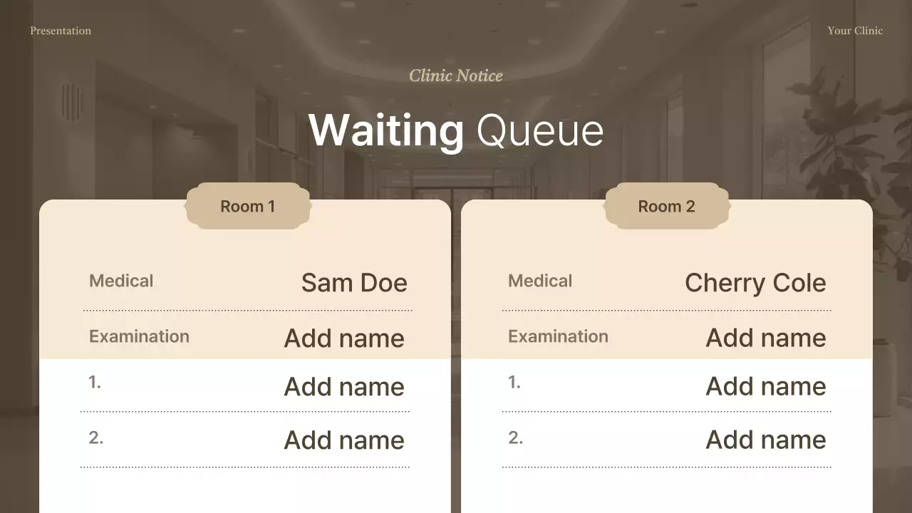 Pengumuman Klinik Profesional Beige