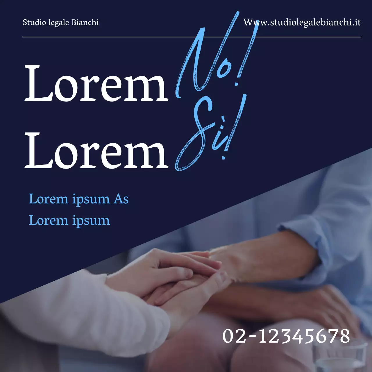 Promuovere la consulenza di recupero personale semplice blu navy