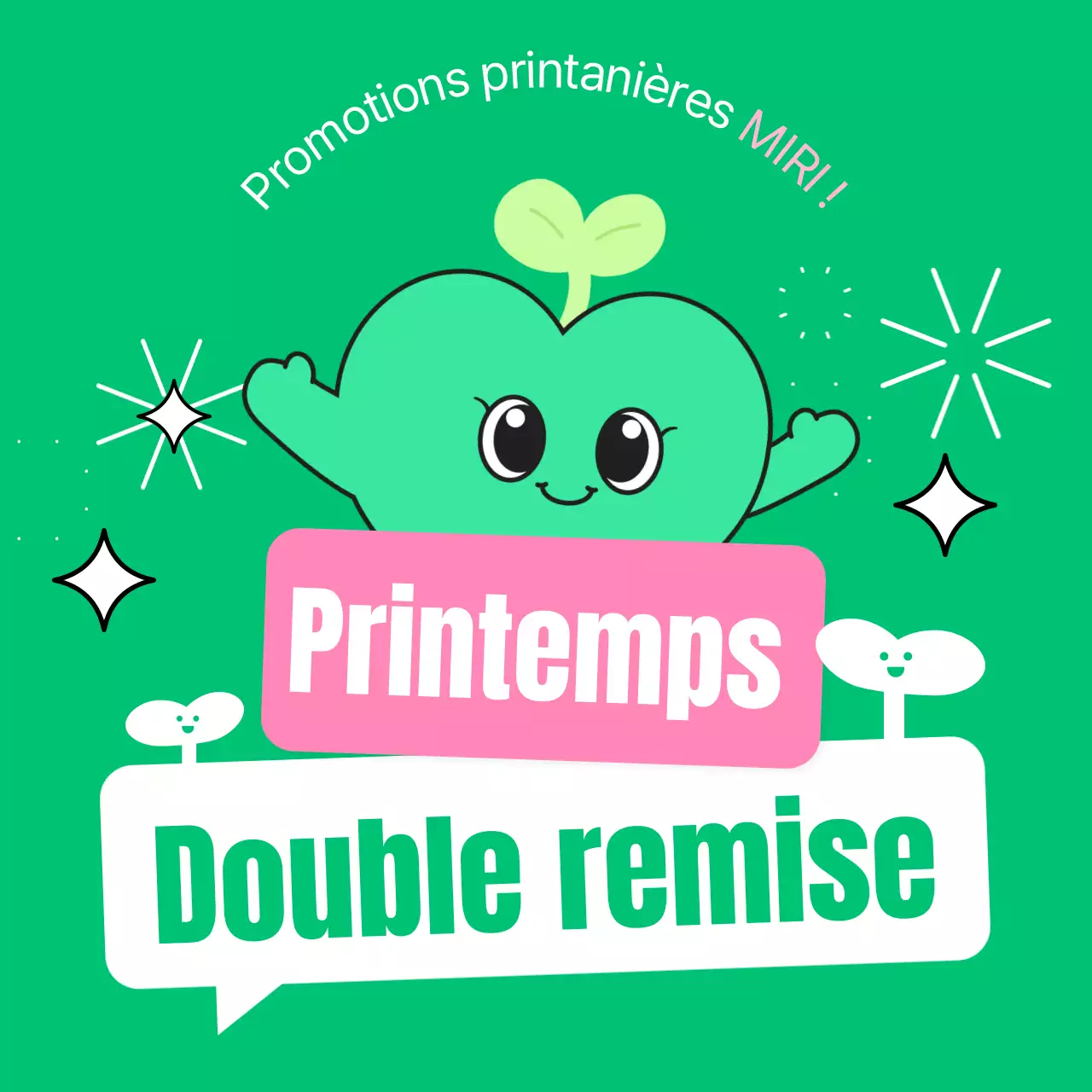 Promouvoir une jolie vente de printemps en chartreuse et en rose