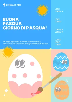 Promuovete il vostro evento pasquale con il giallo e l'azzurro
