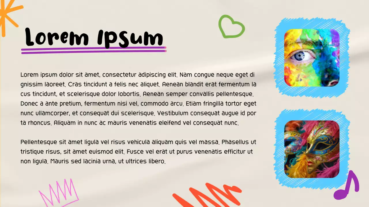 Beige Trendy Fun verfrommeld papier Leerpapier