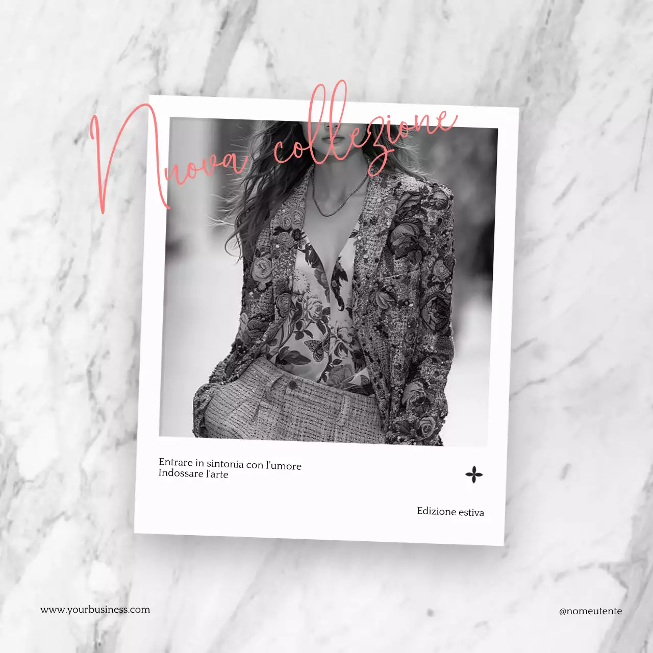 Promuovere il collage di foto di moda moderna grigia