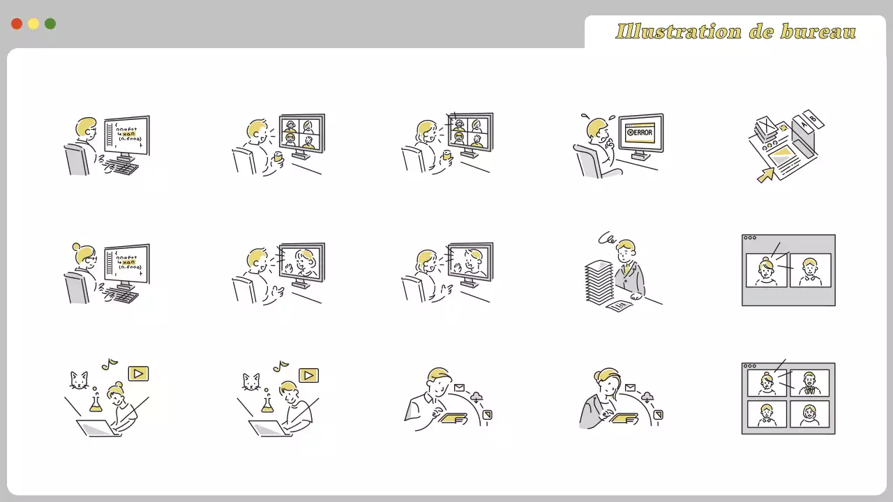 illustration de bureau simple
